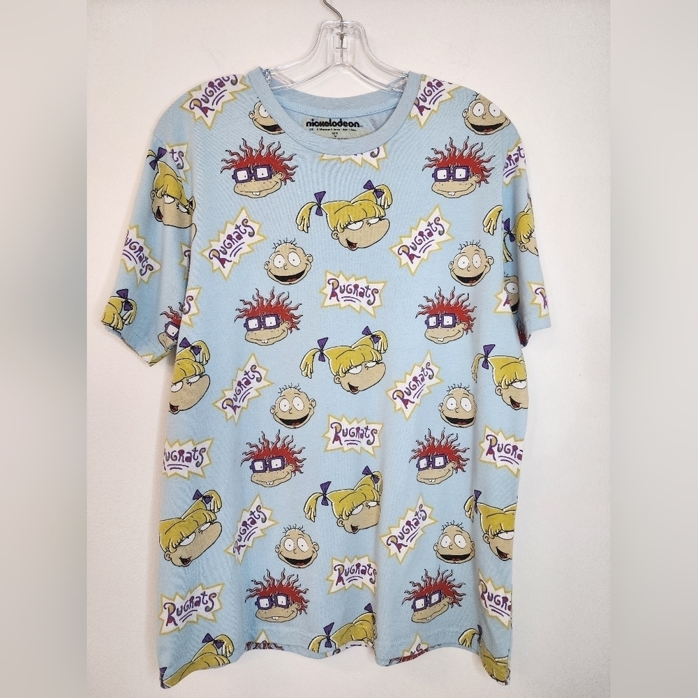 Nickelodeon Rugrats Men's Blue Graphic T-Shirt, size Medium